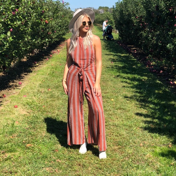 Skylar + Madison Pants - Backless halter jumpsuit